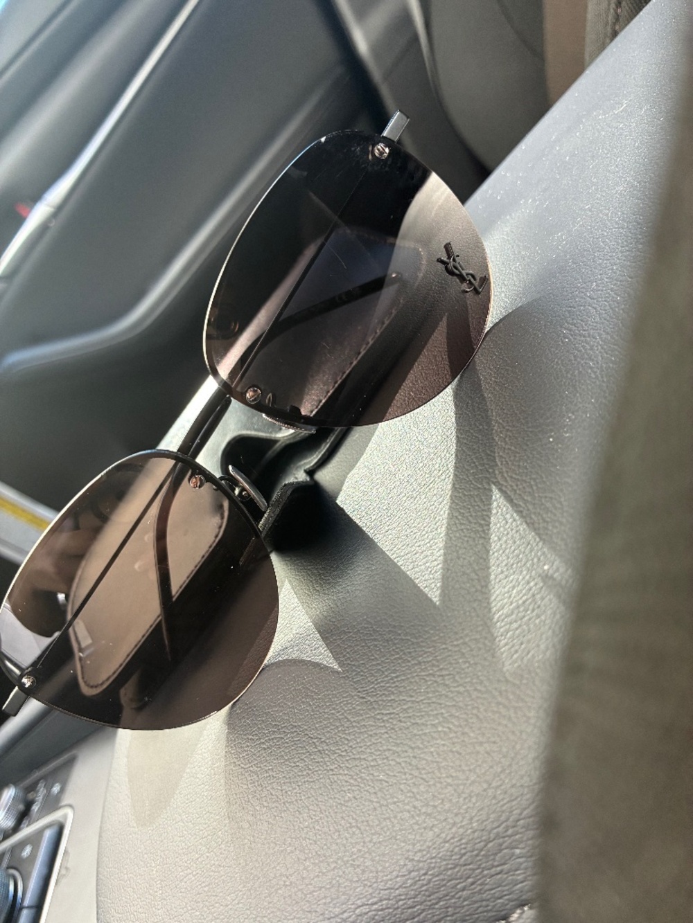 Saint Laurent Rimless Sunglasses in Black Gradient